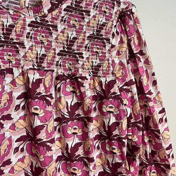 J.Crew Smocked button-back top in Liberty Fabric Butterfield Poppy - Picture 3 of 6